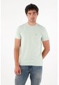 Tennis Camiseta Con Mini Raqueta Verde Con Caída Natural Para Hombre de Tennis