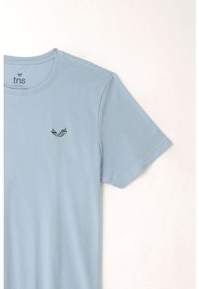 Tennis Camiseta Básica Azul Con Textura Suave Para Hombre