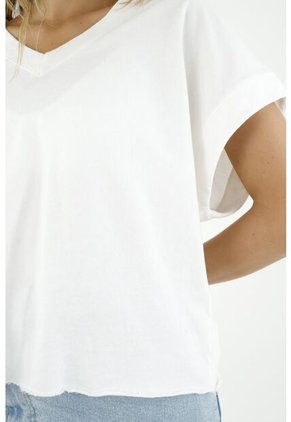 Camiseta Amplia Crudo Para Mujer