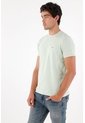 Tennis Camiseta Con Mini Raqueta Verde Con Caída Natural Para Hombre de Tennis