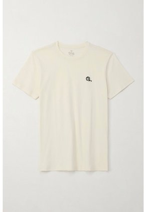 Tennis Camiseta Básica Manga Corta Crudo Para Hombre