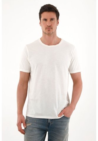 Tennis Camiseta En Tela Jersey Crudo Con Detalle Fruncido Para Hombre Tennis
