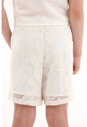 Bermuda Crudo Con Pretina Elástica Para Niña