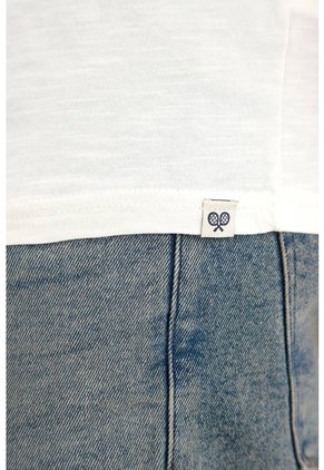Tennis Camiseta En Tela Jersey Crudo Con Detalle Fruncido Para Hombre