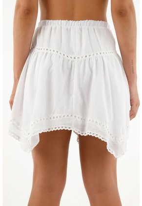 Tennis Falda Blanca Asimétrica Para Mujer