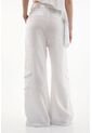 Tennis Pantalón Wide Leg En 100% Lino Blanco Para Mujer de Tennis