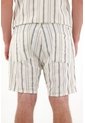Tennis Bermuda Clásica De Diseño A Rayas Con Detalle Frontal Para Hombre de Tennis