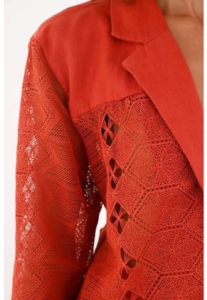 Chaqueta Roja Tipo Blazer Para Mujer