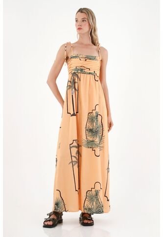 Tennis Vestido Largo Estampado Para Mujer Tennis