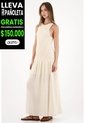 Tennis Vestido Largo Manga Sisa Crudo Con Acabado Ligero Para Mujer de Tennis