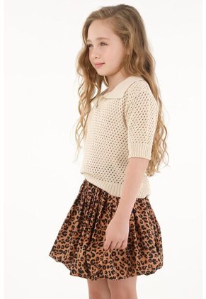 Camisa Tipo Polo Tejida Para Niña