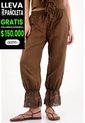 Tennis Pantalón Con Elástico Y Encaje En Bota Café Para Mujer de Tennis