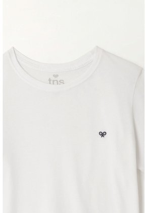 Camiseta Manga Corta Blanca Para Niño