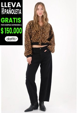 Tennis Jean Slouchy Black Denim Para Mujer Tennis