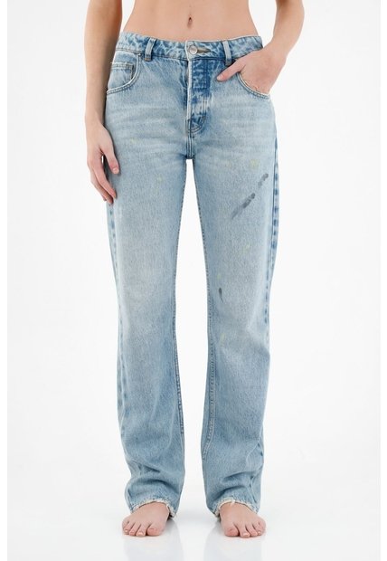 Tennis Jean Recto Con Pigmentos Localizados Para Mujer
