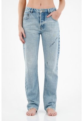 Tennis Jean Recto Con Pigmentos Localizados Para Mujer
