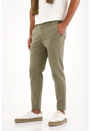 Tennis Pantalón Chino Verde De Silueta Amplia Para Hombre