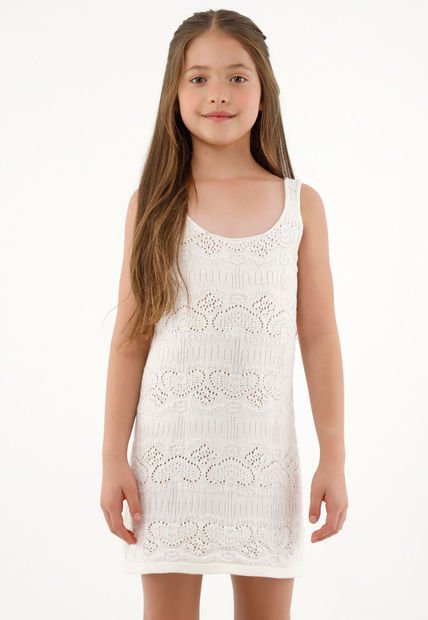 Vestido Corto Tejido Para Niña
