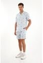 Tennis Camisa Azul Con Bordado De Peces Para Hombre de Tennis
