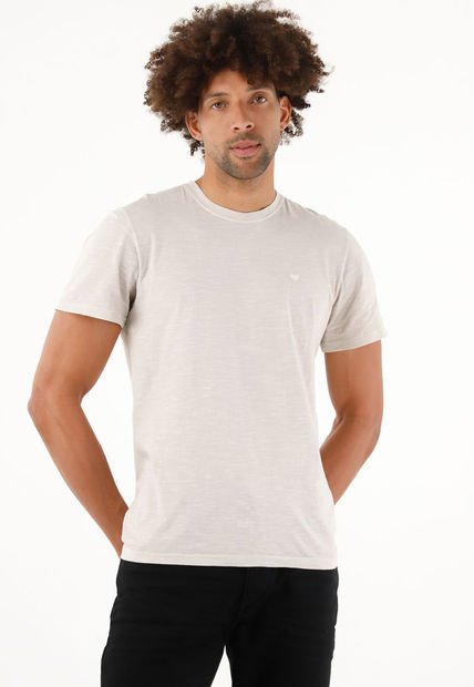 Camiseta En 100% Algodón Gris Para Hombre