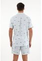 Tennis Camisa Azul Con Bordado De Peces Para Hombre de Tennis