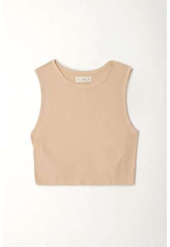 Tennis Camiseta Crop Manga Sisa Café Para Mujer Tennis