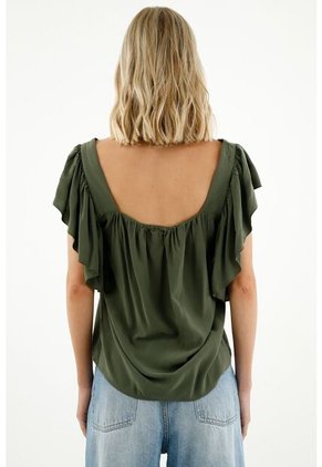 Tennis Camisa Verde De Tiras Con Bolero Para Mujer