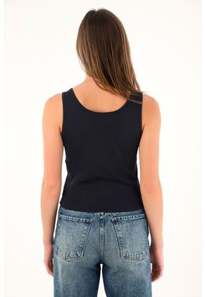 Tennis Camiseta Negra Ajustada Para Mujer