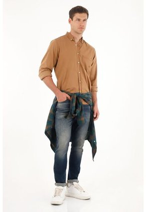 Tennis Jean Skinny De Tiro Medio Azul Para Hombre