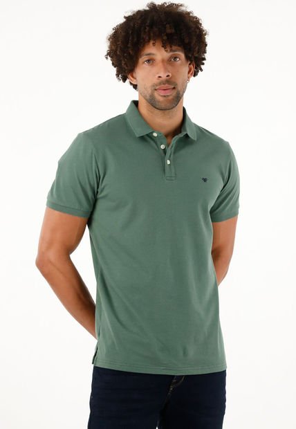 Polo Licrada Verde Para Hombre