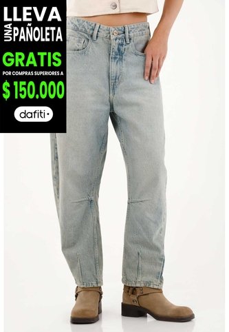 Tennis Jean Horseshoe Cinco Bolsillos Azul Con Caída Natural Para Mujer Tennis