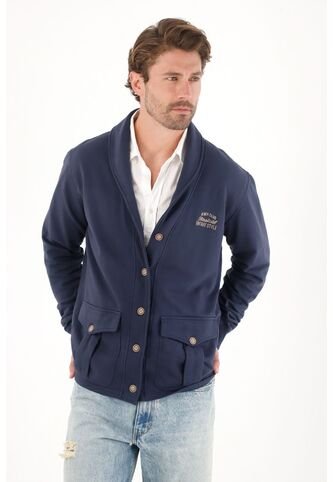 Tennis Buzo En Burda Con Botones Azul Para Hombre Tennis