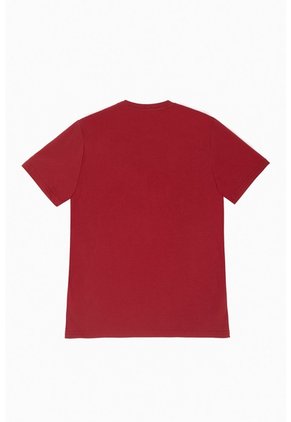 Camiseta Roja De Cuello Redondo Para Hombre