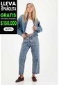 Tennis Jean Recto Con Diseño Paisley Azul Para Mujer de Tennis