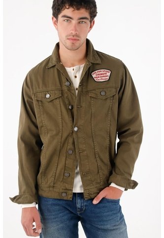 Tennis Camisa Tipo Chaqueta Con Parche Para Hombre Tennis