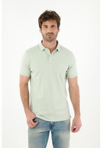 Tennis Polo En Tela Piqué Lycra Verde Para Hombre Tennis