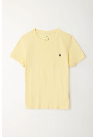 Camiseta Manga Corta Amarilla Para Niño Tennis