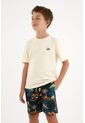 Camiseta Amarilla Básica Con Estampado De Pizza Para Niño de Tennis