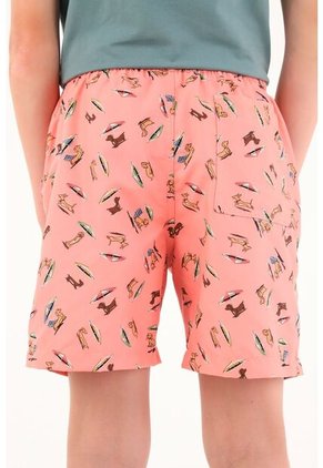 Pantaloneta De Baño Con Estampado Perro Salchicha Para Niño