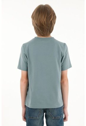 Camiseta Gris Con Estampado En Alta Densidad Para Niño