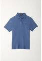 Tennis Polo Azul Lycra-Algodón Para Hombre de Tennis