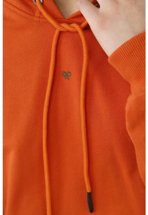 Buzo Naranja Con Capucha Para Hombre