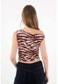 Tennis Camiseta Cuello Bandeja Y Manga Sisa Café Para Mujer de Tennis
