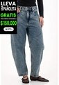 Tennis Jean Slouchy Tiro Bajo Azul Para Mujer de Tennis