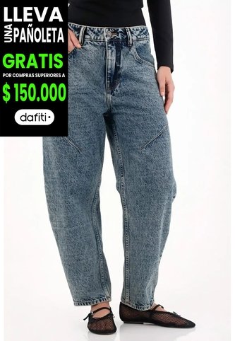 Tennis Jean Slouchy Tiro Bajo Azul Para Mujer Tennis