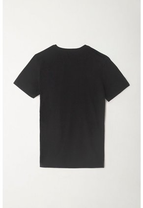 Tennis Camiseta Básica Con Mini Estampado Negra Para Hombre