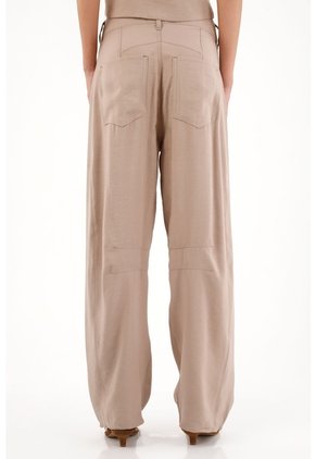Tennis Pantalón Horseshoe De Tela Con Caída Crudo Para Mujer