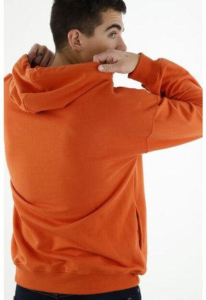 Buzo Naranja Con Capucha Para Hombre