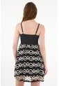 Tennis Vestido Corto Con Volumen Y Falda Tejida Negro Para Mujer de Tennis