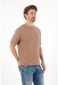 Tennis Camiseta Relaxed Con Textura Piqué En Algodón Camel Para Hombre de Tennis